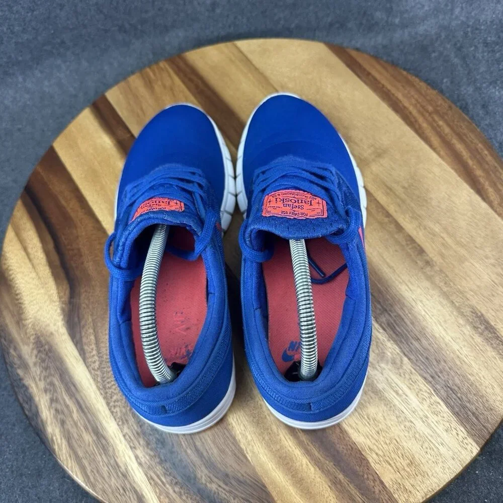 Nike Stefan Janoski Max Running Shoes Men Size 7.5 Blue White Comfort Sneakers